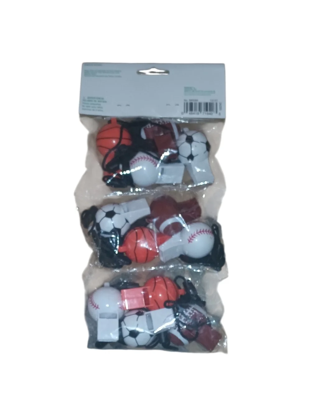 Amscan Sports Ball Party Whistles - Soccer, Baseball, Basketball, Football